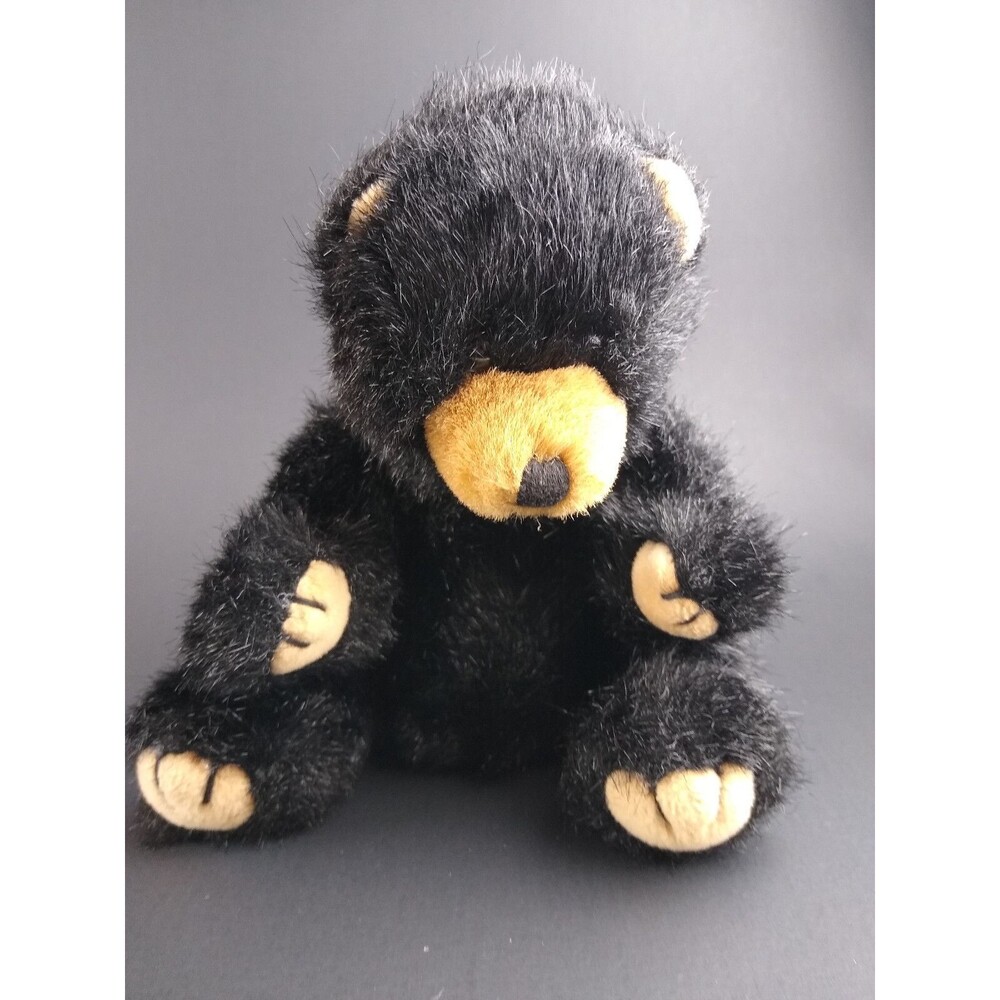 Blacky Black Teddy Bear Plush Stuffed Animal Teddy Bear Sitting Russ Berrie 6 in